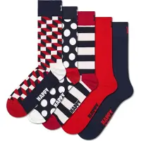 Happy socks Chaussettes 'Classic' bleu marine / rouge / rouge cerise / blanc