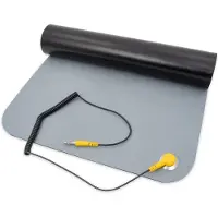 Ifixit Tapis de soudure antistatique - - avec fil de mise à la terre - 1000 x 700 mm - Gris