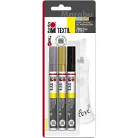Marabu Peintures textiles à la plume Paillettes (3x)