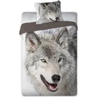 MCU Wildwolf-Bettwäsche 140x200 cm - 100 Prozent Baumwolle