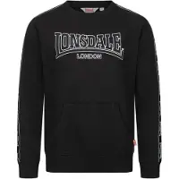 Lonsdale Sweat-shirt 'Kirklinton' bleu clair / noir / blanc