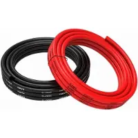YUNIQUE GREEN-CLEAN-POWER Yunique France Câble En Silicone 8 Awg Fil Électrique Flexible 5 Mètres [2,5 M Noir Et 2,5 M Rouge] Câble De Fil De Cuivre Étamé-