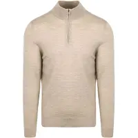 Suitable Pull Mérinos Demi-Zip Sable