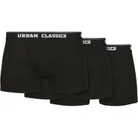 Urban Classics Boxer de - Boxers Organiques - Lot De 3 - S - 5XL - pour Homme - noir - Taille L