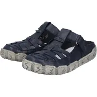 Rieker Damen Leder Pantoletten Blau