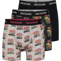 Only & Sons Boxers 'ONSFitz' greige / vert / orange / noir