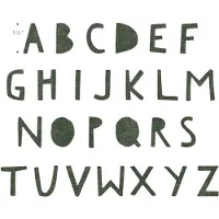 SIZZIX 662707 Kit de gabarits de découpe Alphabet 2