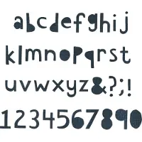 SIZZIX 662708 Kit de gabarits de découpe Alphabet sucette ombre