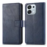 IMoshion Étui de télephone portefeuille de luxe pour Oppo A6 Pro (5G) - Bleu foncé