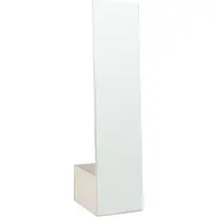 En.casa Miroir de dressing « Saden » 165 x 40 x 51 cm Miroir en pied avec portant à vêtements Couleur sable
