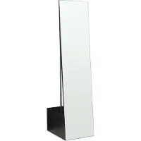 En.casa Miroir de dressing « Saden » 165 x 40 x 51 cm Miroir pleine longueur avec porte-manteau Noir