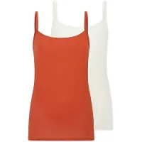 Schiesser Maillot de corps ' Modal Essentials ' orange / rouge rouille / blanc naturel