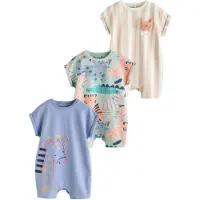 Next Barboteuse / body nude / bleu-gris / menthe / orange clair