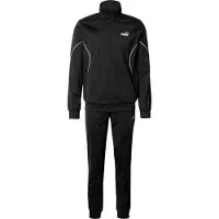 Puma Survêtement 'Poly Piping' noir / blanc