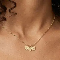 Yoursurprise Collier initiale - Cœur - Or - 3 pièces