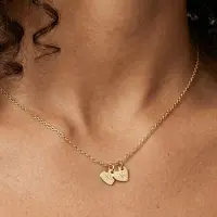 Yoursurprise Collier initiale - Cœur - Or - 2 pièces