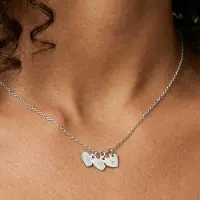 Yoursurprise Collier initiale - Cœur - Argent - 3 pièces
