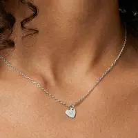 Yoursurprise Collier initiale - Cœur - Argent - 1 pièce