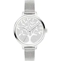 s.Oliver Montre à affichage analogique argent / blanc