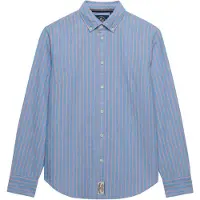 Superdry Femme Chemise Oxford Coupe Ajustée Blue Taille: 42