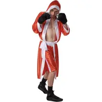 TecTake Boxer Suit Men Size L - Costume complet de boxeur rouge/blanc - Set avec gants de boxe