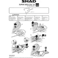 Shad Support De Top Case Pour Ulm Super Soco El Cux Après 2019 Neuf