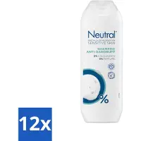 Neutral Shampooing neutre - Peau sensible - Antipelliculaire - 0% colorant et parfum - 250 ml - Pack avantage - 12 pièces