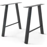 En.casa Lot de 2 piètements de table « Hullem » en forme de A, acier, 72 x 70 x 10 cm, noir