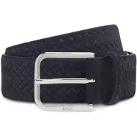 BOSS Ceinture en cuir suédé tressé avec boucle logotée