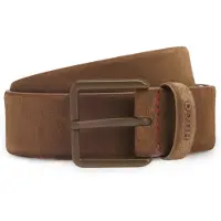 HUGO Ceinture en cuir suédé avec boucle ton sur ton à ardillon