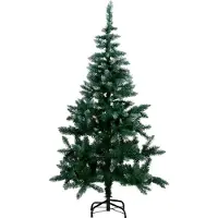 Arti Casa Sapin de Noël Artificiel 150 cm avec Support - Sapin Noël Plastique Intérieur - Sapin avec Neige - Vert