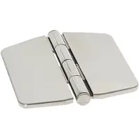 Marine Town Stainless Steel Semi Recessed Bolt Cover Hinge 74x75 Mm Argenté
