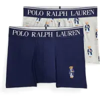 Ralph Lauren Boxers marine / caramel / gris clair / blanc cassé