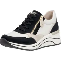 Remonte Baskets basses beige / noir / blanc / blanc naturel