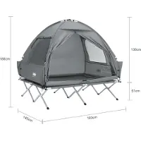 SoBuy OGS32-II-L-HG Tente de camping gonflable - Textile gris 193x145cm