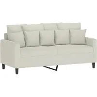 vidaXL Canapé 2 places crème 140 cm velours