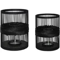 Hubsch Lanterne Hexa set de 2 pièces