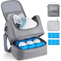 Vevor Sac pour Tire-lait S1/S2 Sac Isotherme Conservation Lait Maternel Portable avec Pain de Glace