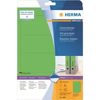 Herma Étiquettes pour classeurs A4 , 192 x 61 mm, adhésif permanent/imprimable, 80 p., vert