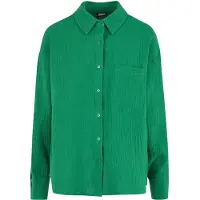 Urban Classics Tb7476 Oversized Long Sleeve Shirt Vert 5XL Femme
