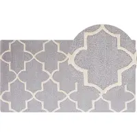 Beliani Robes 80 x 150 cm laine grise SILVAN (80 x 150 cm)