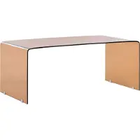 Beliani Table Basse En Verre Marron Kendall