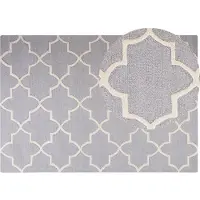 Beliani Couverture en laine 160 x 230 cm gris SILVANAS (230 x 160 cm)