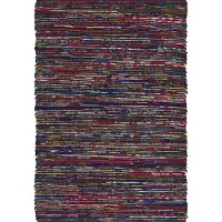 Beliani 140 x 200 cm coton bicolore noir BARTINAS (140 x 200 cm)
