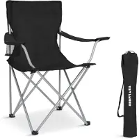 TRVLMORE Camping Chair Basic - Noir - 88 x 50 x 83 cm - Pliable - Capacité de charge de 120 kg