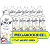 Lenor 12x40 Lavages Fraicheur de Coton - Adoucissant Lenor