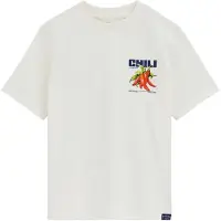 We fashion T-Shirt marine / vert / rouge / blanc cassé