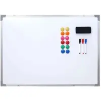 Mendler Tableau blanc HWC-C84, magnétique, accessoires inclus 60x45cm