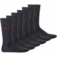 HUGO Chaussettes gris / rouge sang