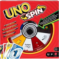 Uno Games Uno Spin Card Game For Kid Adult & Family Nights Classic Play With Toy Spinner Nouveaux dfis et rgles Activit du jour de la pluie